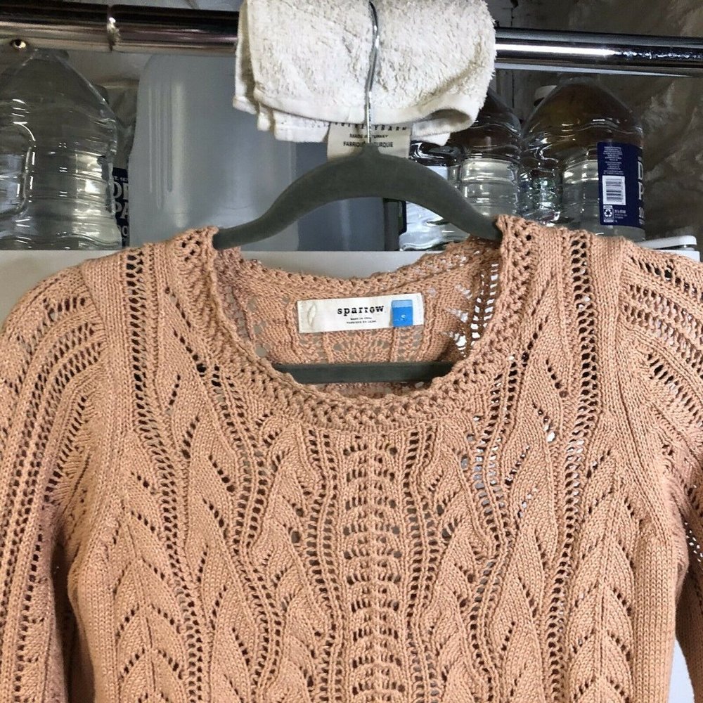 Anthropologie Sparrow Crochet Sweater Size Small